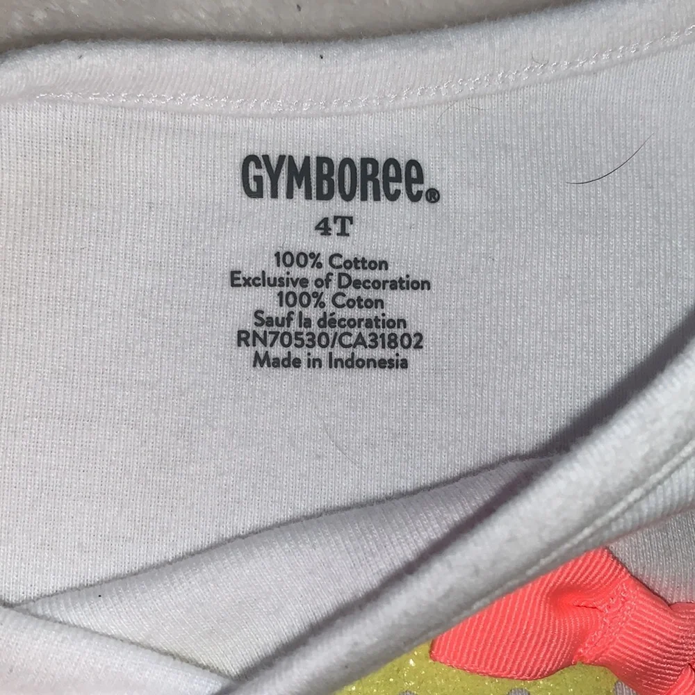 Gymboree White Lemon Slice Top 4T Perfect!